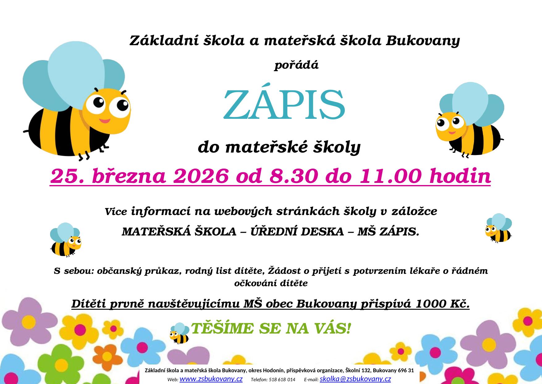 Zápis do mateřské školy